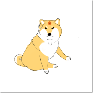 Cute Angry Shiba Emoji Posters and Art